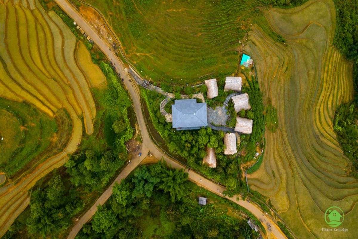Toàn cảnh trên cao của Chapa Ecolodge